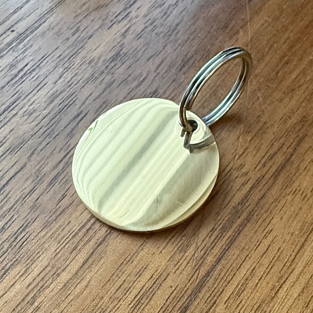 Plunder Gold Tone Circular Keychain